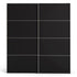 Verona Sliding Wardrobe 180cm in Black Matt with Black Matt Doors with 5 Shelves